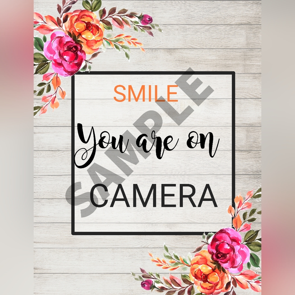 "Smile You're On Camera" and "Do Not Enter" Posters